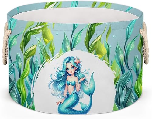 Vista 22 de Cesta de almacenamiento redonda grande de béisbol, canasta de almacenamiento circular plegable para béisbol, con asa para niños, manta de juguetes