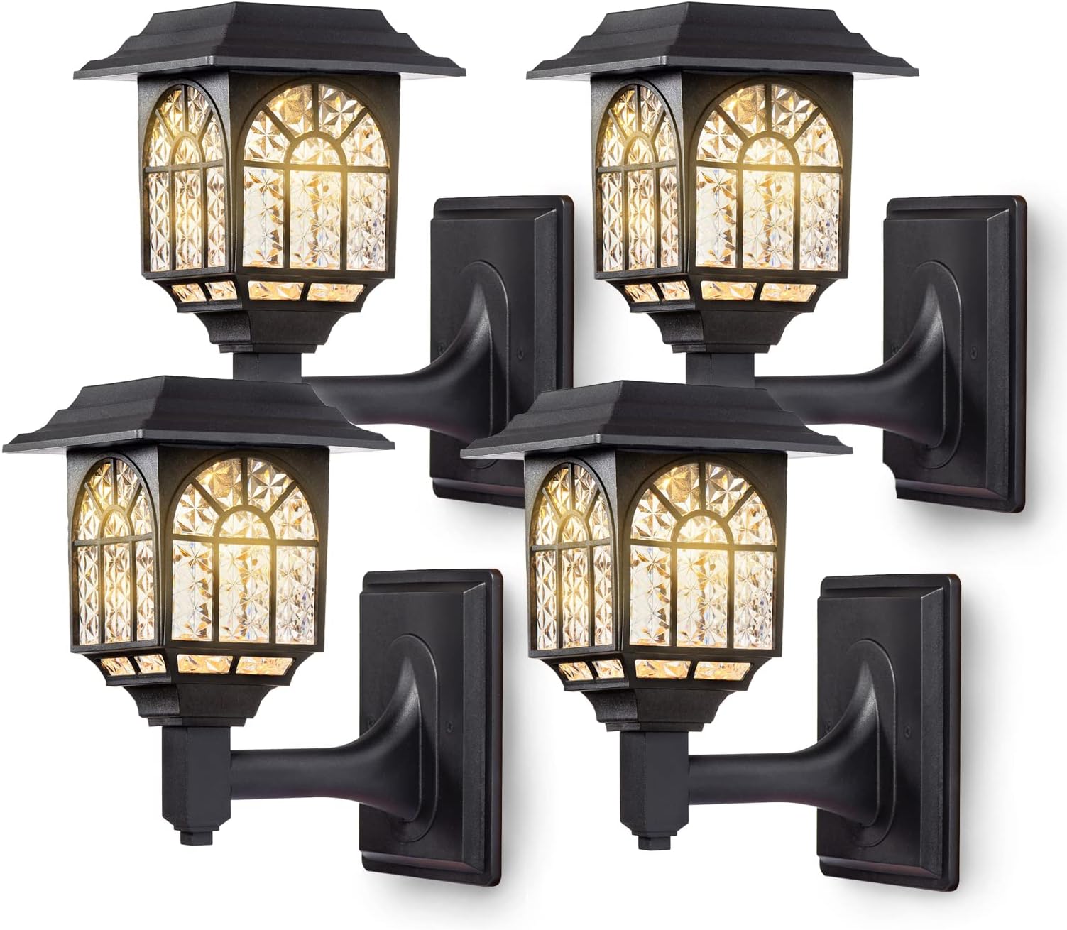 Solar Fence Lights 4 Pack