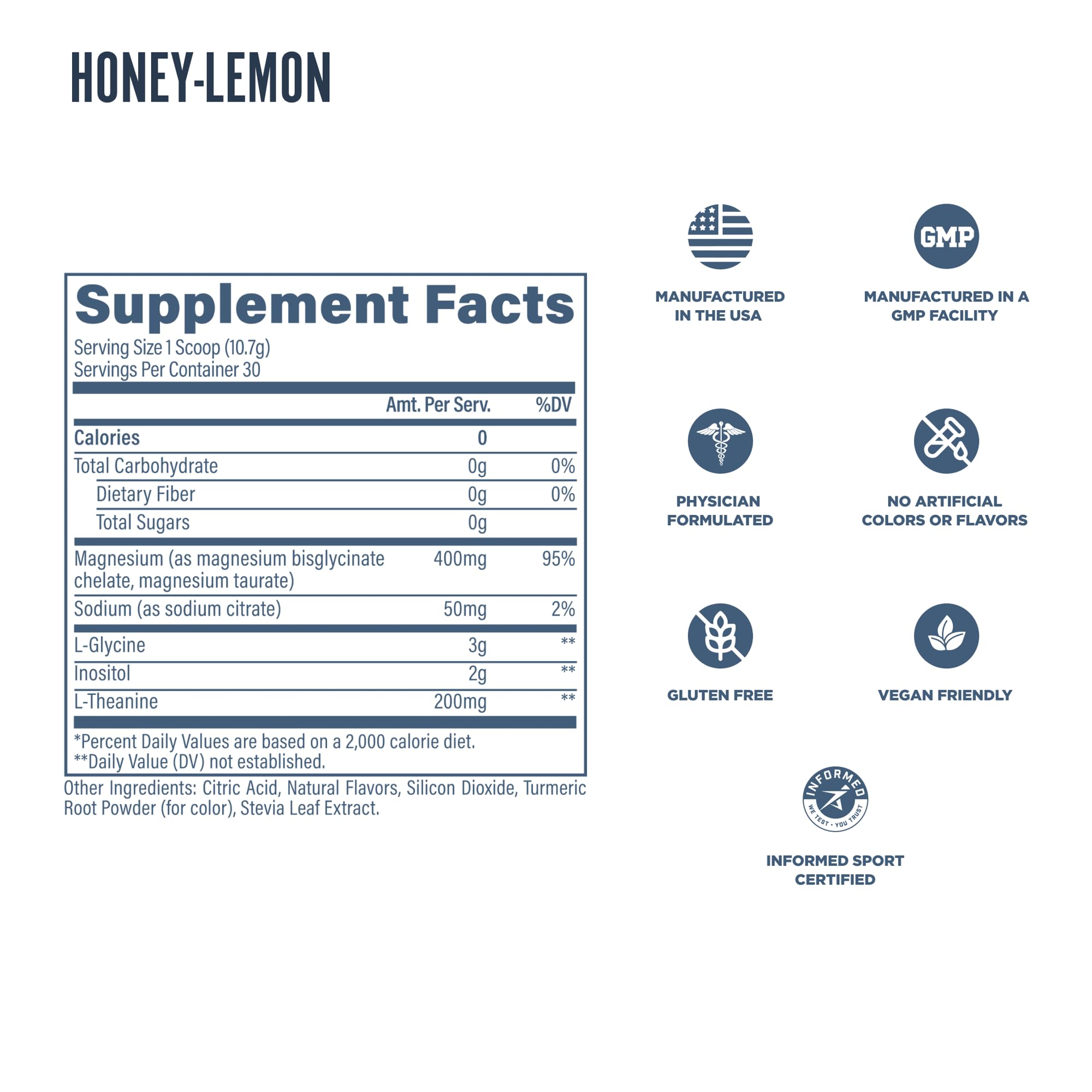 Revive MD Sleep Support Supplement for Adults, Honey Lemon - Sleep Supplements with Magnesium (Glycinate), Inositol, Glycine & L-Theanine - Promotes Relaxation & Sleep Health (30 Servings) — Amazon image 5