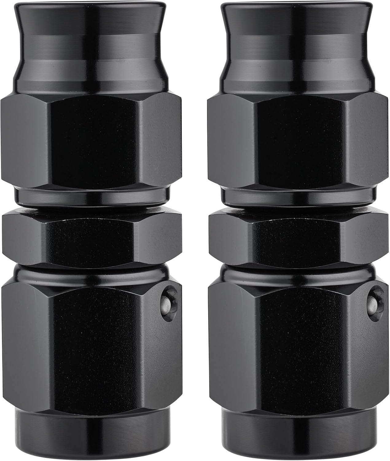 EVIL ENERGY 3AN PTFE Hose End Fitting Straight Black for PTFE Hose Only 2PCS