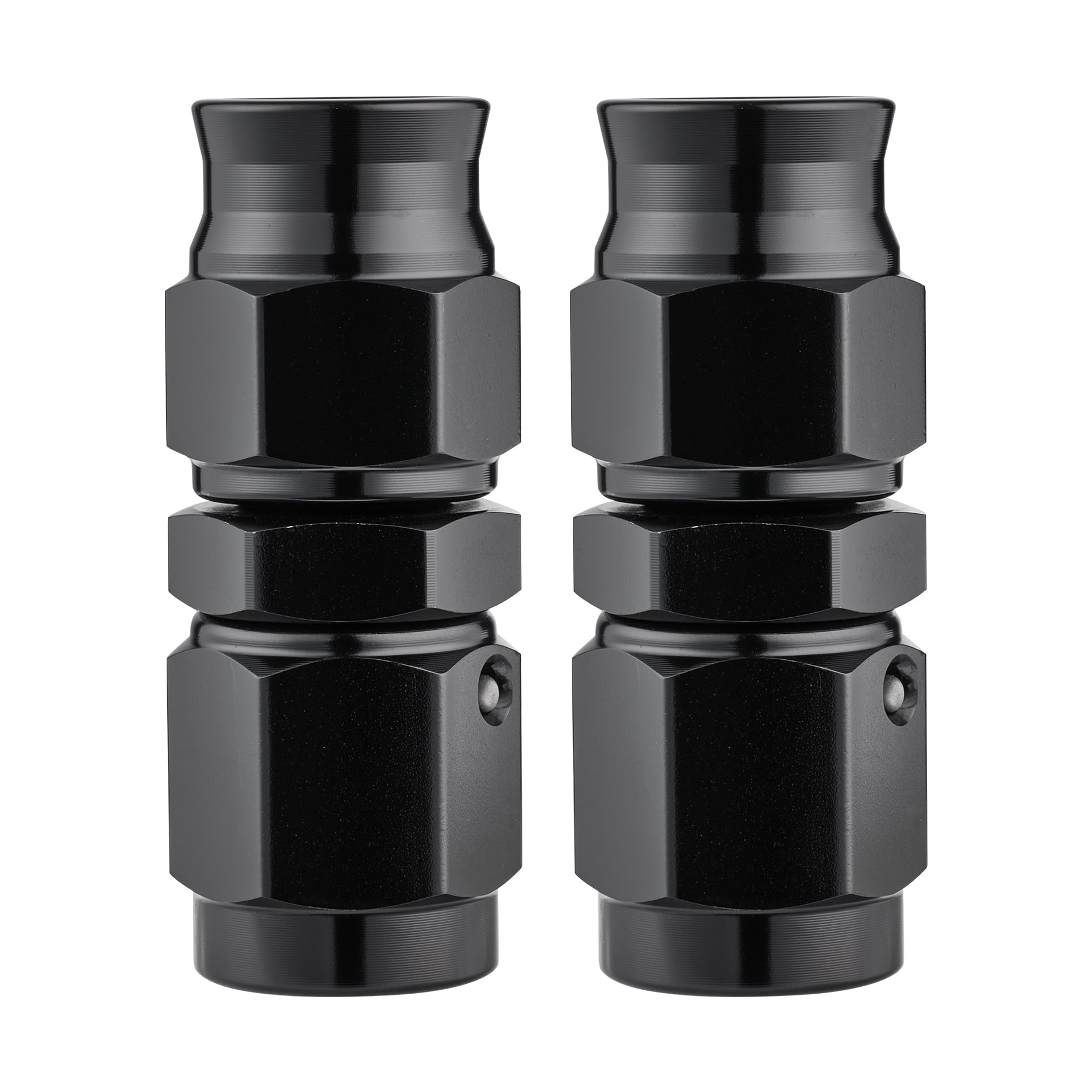 EVIL ENERGY 3AN PTFE Hose End Fitting Straight Black for PTFE Hose Only 2PCS