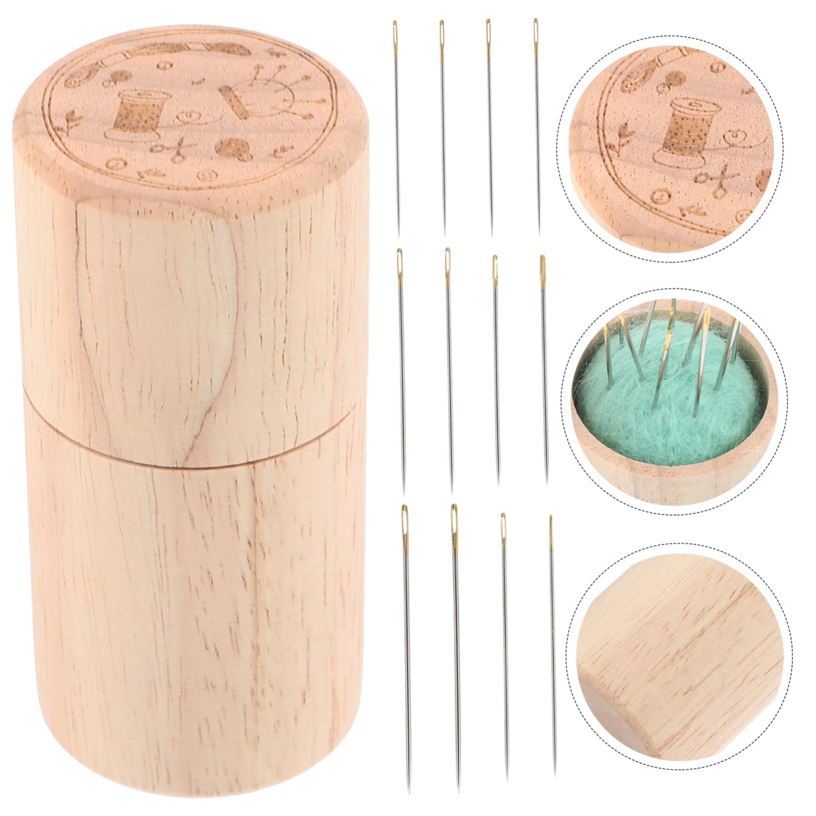 Uonlytech 5 Set Contenitori per Aghi da Cucito Scatola Aghi Compatta e Portatile per Casa Include per Conservazione Accessori da Cucito e Ferri