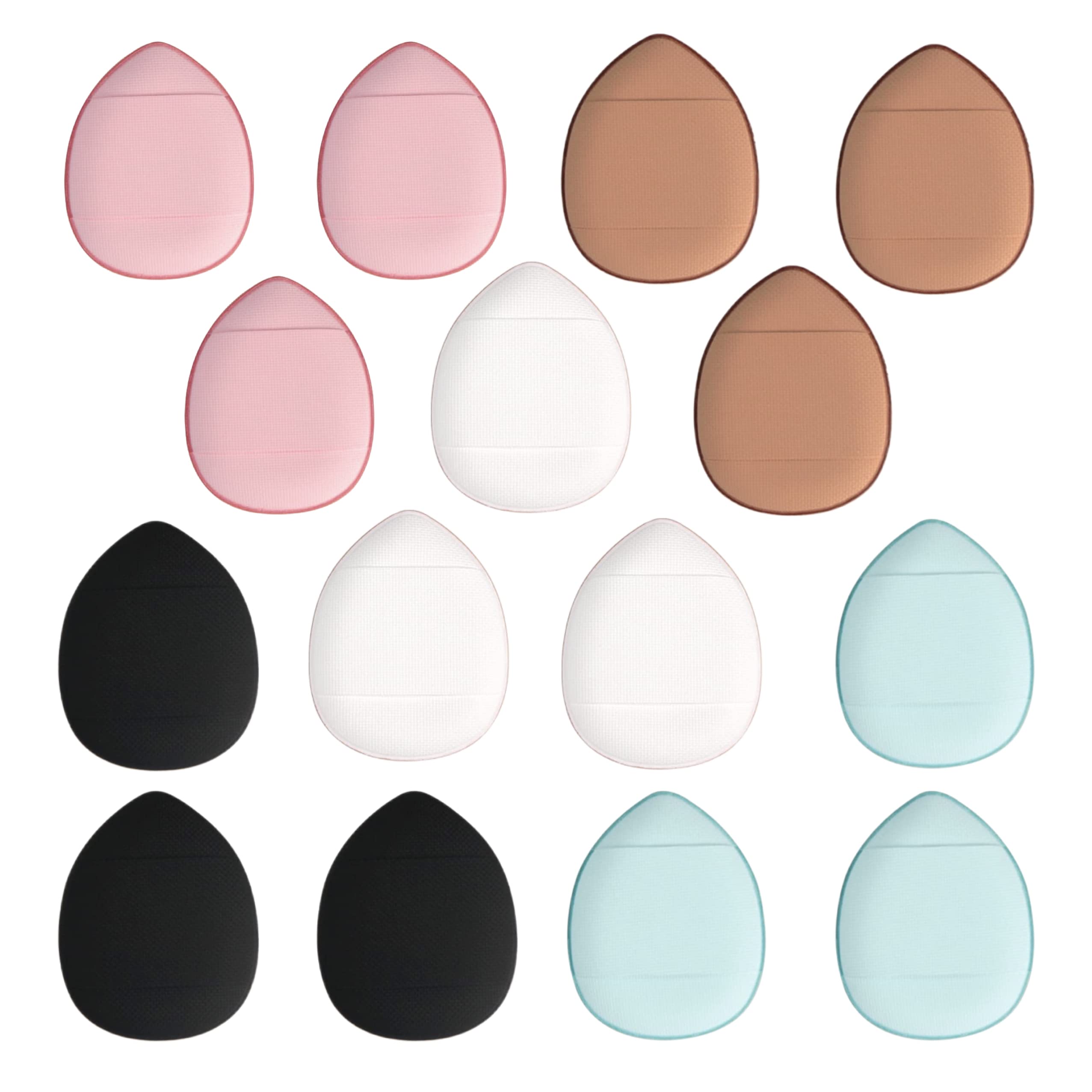 ALANX Finger Puff, 15 Pcs Mini Makeup Sponge Puff,Suitable For Foundation, Concealer, Eye Shadow,Cosmetic Beauty Makeup Tools (Colorful(15PCS))