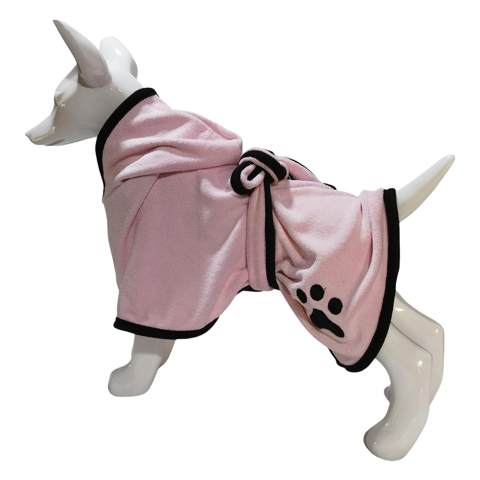 Albornoz ajustable con capucha para perros, toalla de baño de microfibra superabsorbente para mascotas, cómoda para razas pequeñas