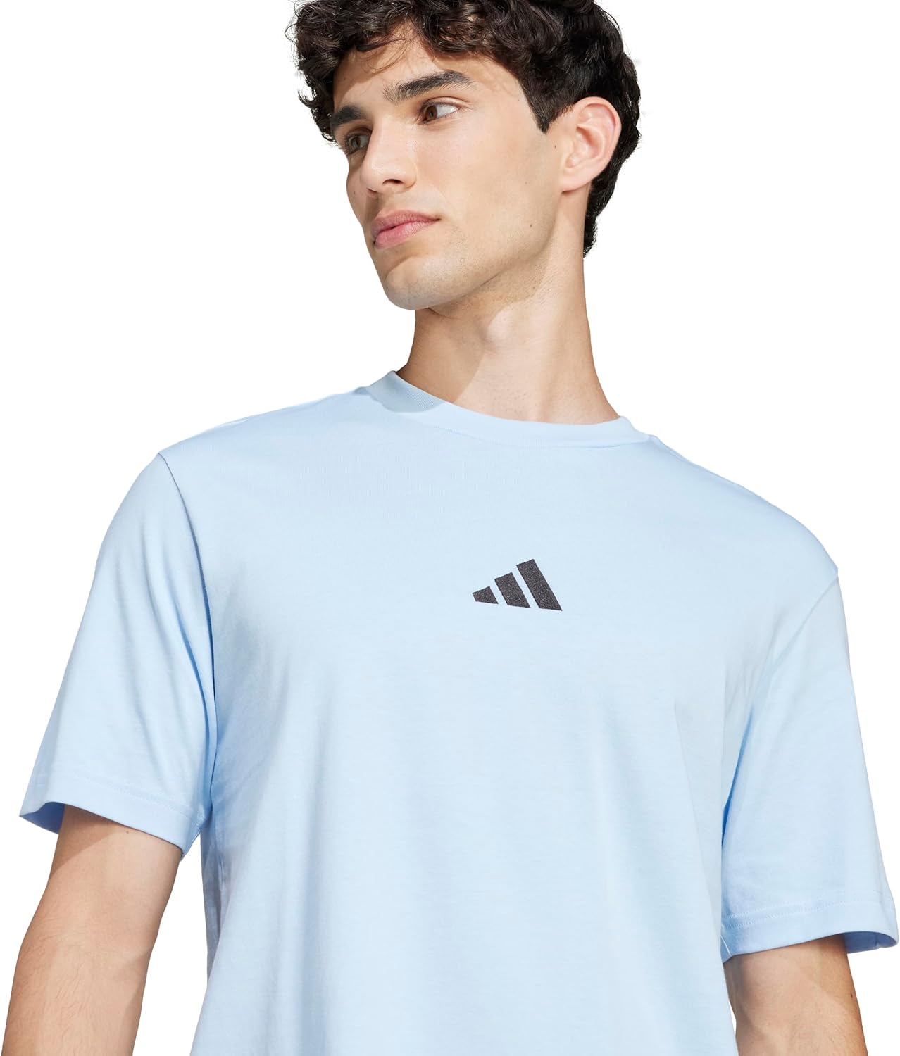 Adidas Mens Essentials Small Logo Single Jersey T-Shirt - Image 4