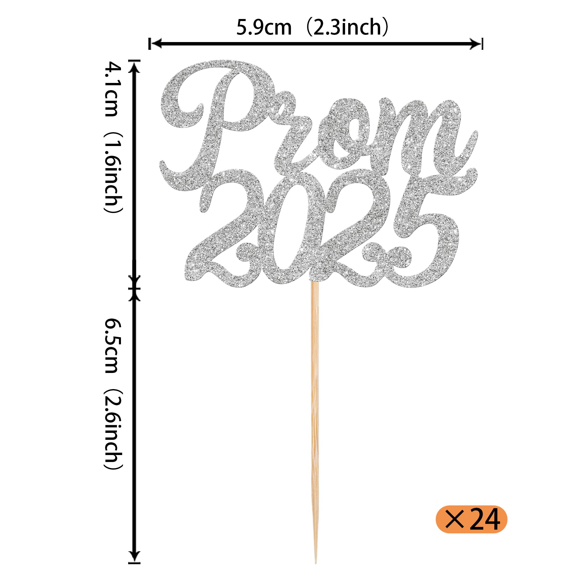 Xsstarmi 24 Pack Prom 2026 Cupcake Toppers Glitter Diploma Done Graduation Cupcake Picks Class of 2026 Cake Decorations for 2026 College Graduation Prom Party Supplies Silver - Image 2
