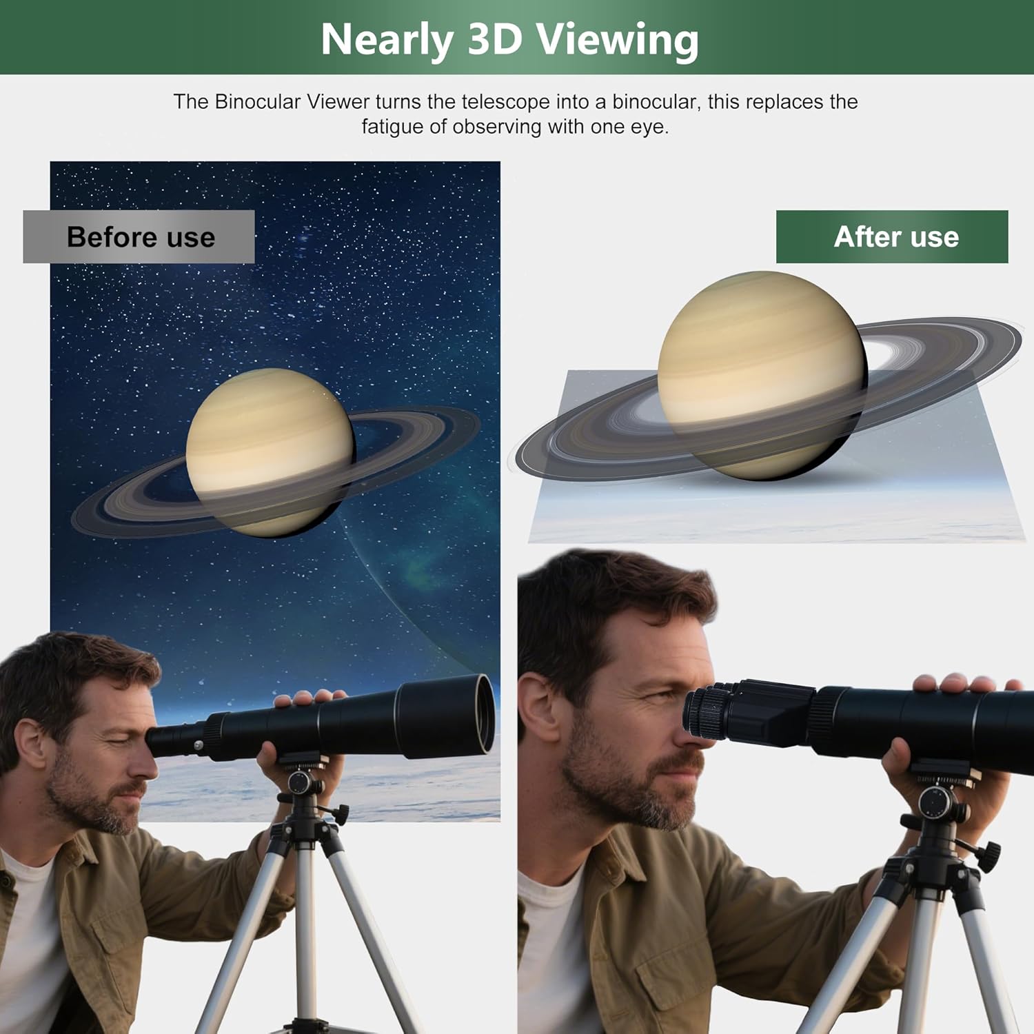 Alstar Stereo Binocular Viewer - Bundle with - 1.25" 7PCS Filter Set