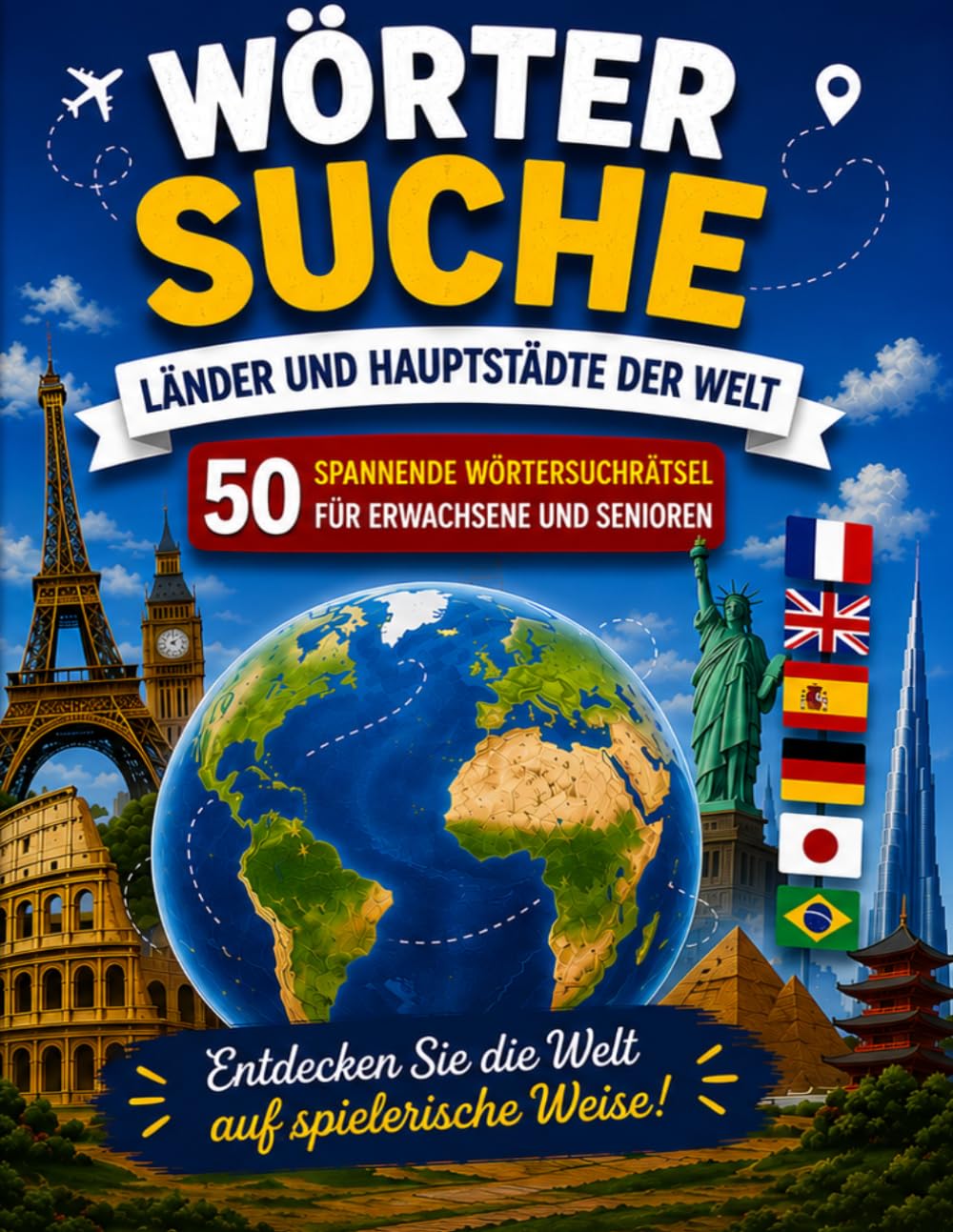WÖRTER SUCHE: 50 SPANNENDE WÖRTERSUCHRÄTSEL FÜR ERWACHSENE UND SENIOREN (Großdruck Wortsuchrätsel)