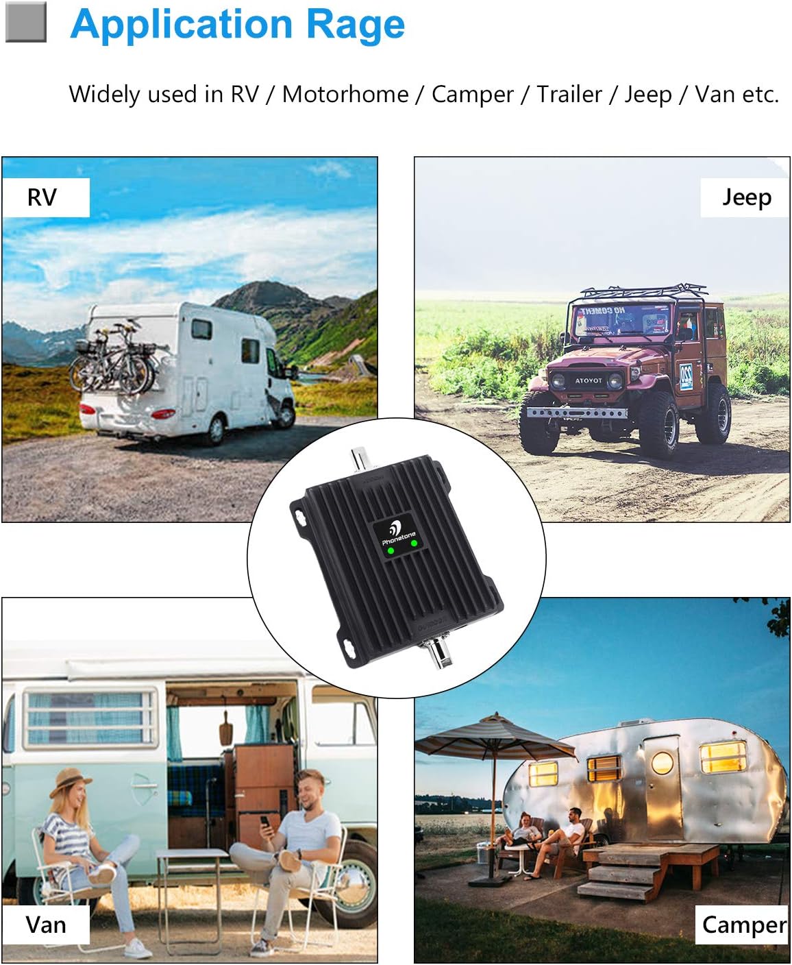 Up To 40% OFF Cell Phone Signal Booster for RV, Truck, Motorhome, Cabin and Boat - Dual Band 12/13/17 700MHz Cellular Repeater Boosts 4G LTE Data & Volte Signal Repeater for Verizon AT&T in RV