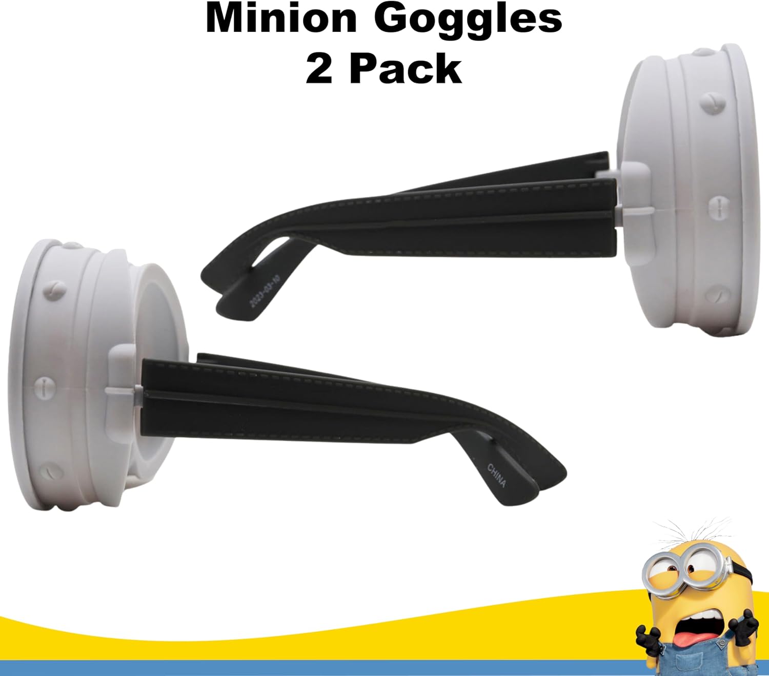 Minions Official Costume Glasses | Real Universal Despicable Me Movie Gear | Kevin, Stuart or Bob Goggles