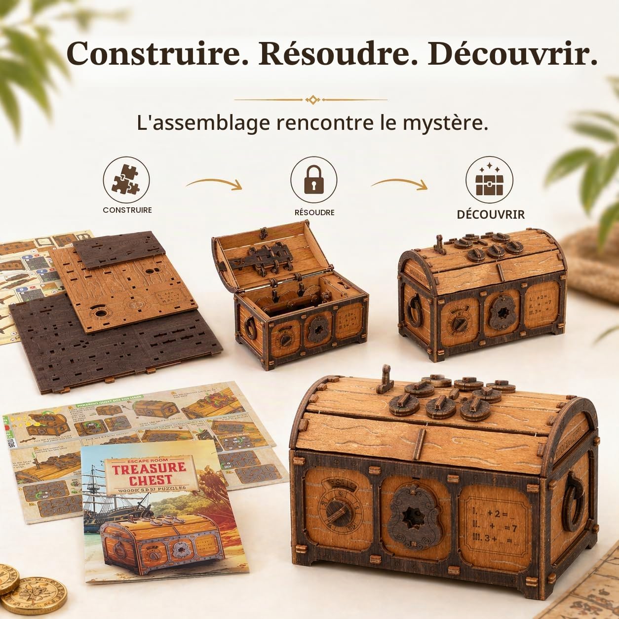 WOODEN.CITY - Jeu De Société en Bois pour Adulte - Puzzle 3D - Maquette à Construire - Casse-Tête - Escape Game - Boîte Mystère - Labyrinthe - DIY Construction