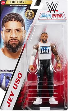 WWE Jey USO Yeet Mattel Main Event Top Picks Series 2025 Wrestling Action Figure Toy