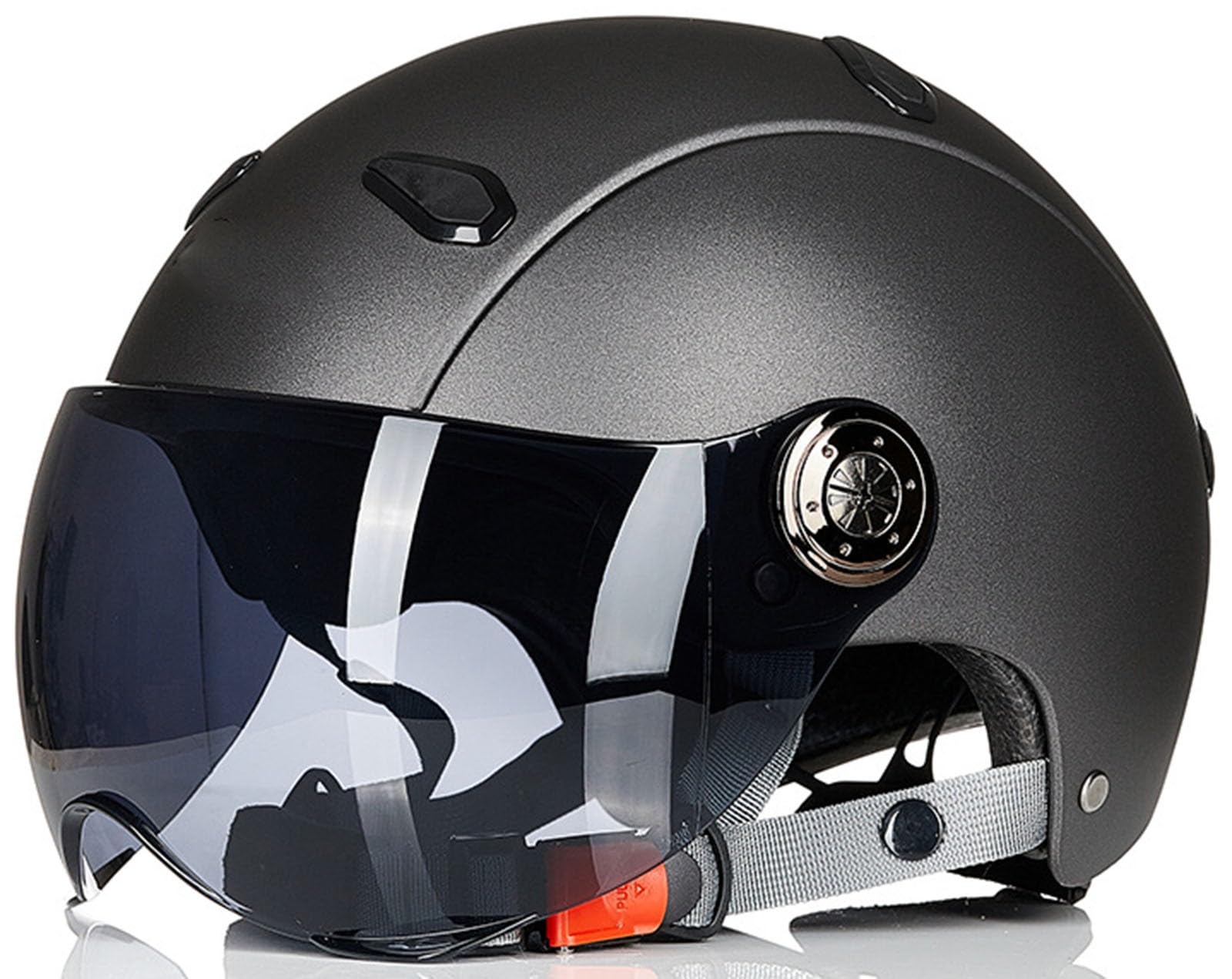 Caschi moto vintage, Casco da moto jet Donna Uomo Casco Scooter Aperto Casco da moto leggero retrò ECE Omologato, Caschi per motociclisti a metà faccia Atv Caschi