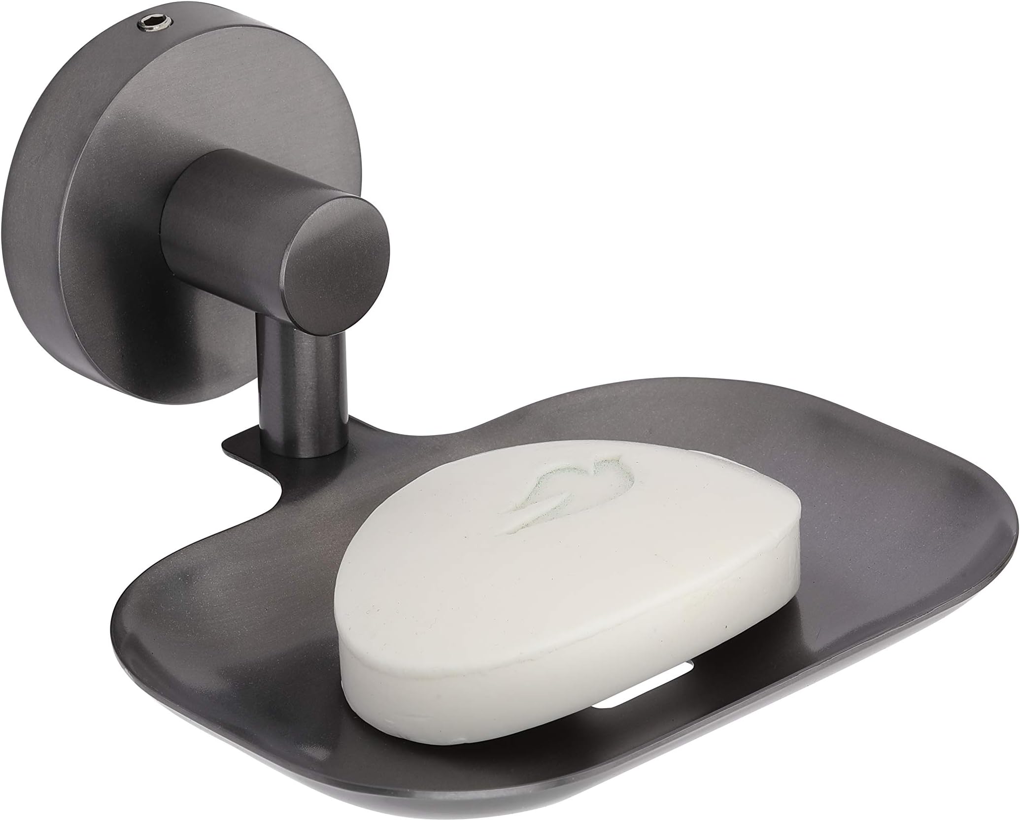 U-S-F BATH ACCESSORIES Single Soap Holder for Bathroom, Soap Stand for Wash Basin, Soap Dish Holder Wall Mounted, 304 Stainless Steel Bathroom Accessories (Black Finish)