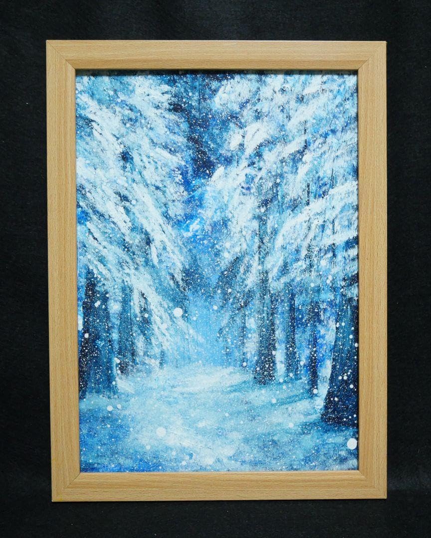 油絵 油彩 絵画 【森の冬】 Amazon.co.jp: 油絵 油彩 絵画 森の冬 : ホーム＆キッチン