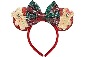 Christmas Mouse Ears Headband | Festive Headpiece for Holiday Cheer