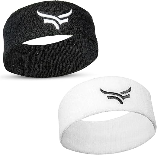 Xtrim Unisex Head Band - Moisture-Wicking, Comfortable Fit, Breathable Fabric, Highly Elastic (Black &amp; White)