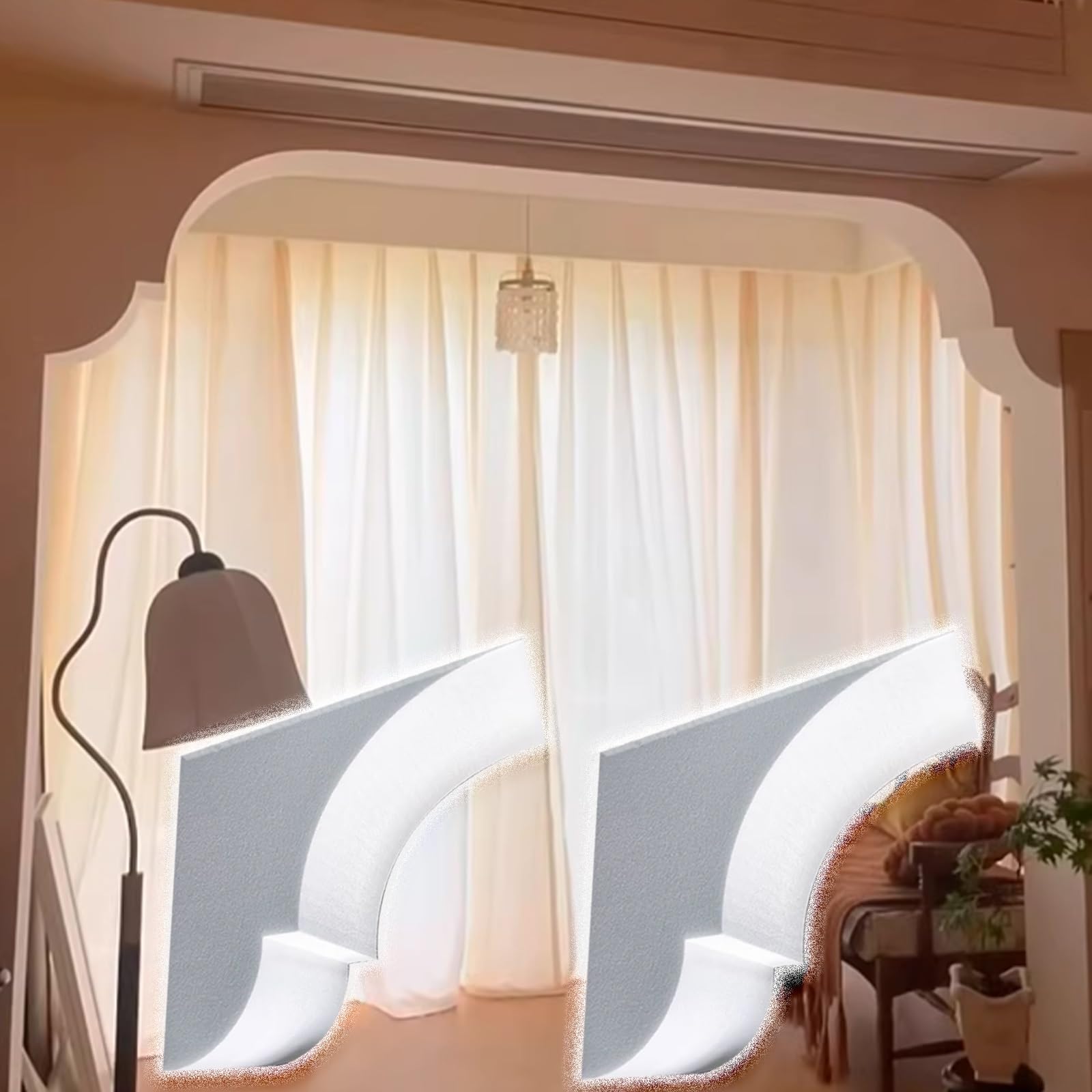 Kit de arco para puertas con esquinas precurvadas para instalar paneles de yeso en interiores