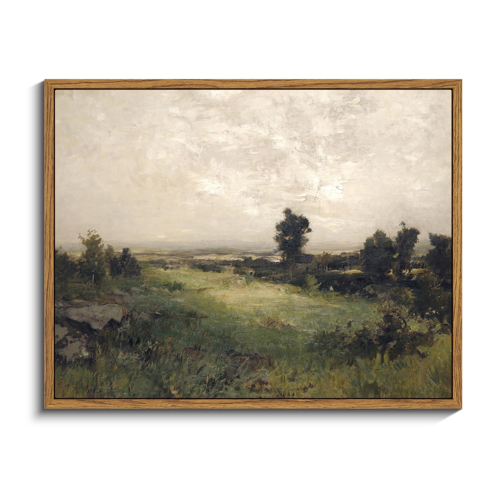 InSimSea Framed Canvas Wall Art, Meadow with Flowers Painting, Landscape for Living Room, Bedroom, Home, Bathroom Decor, 8x10 — view 114