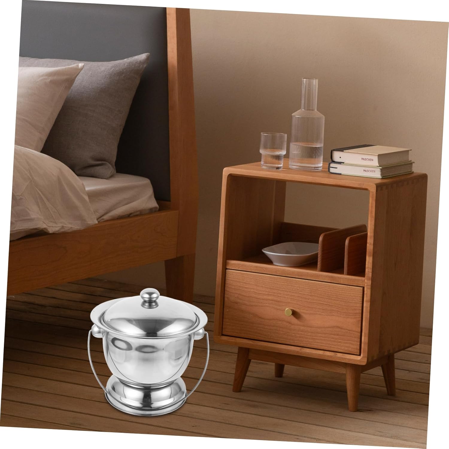 Stainless Steel Urinal Bucket Portable Urinal for Elderly Home Hospital Travel