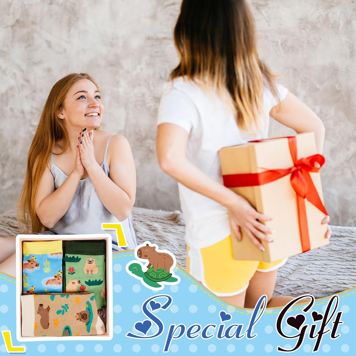 Haysandy 8 Pairs Women Funny Novelty Socks Gifts, March Womens History Month Gifts, Funny Novelty Socks with Saying on Bottom - Image 6