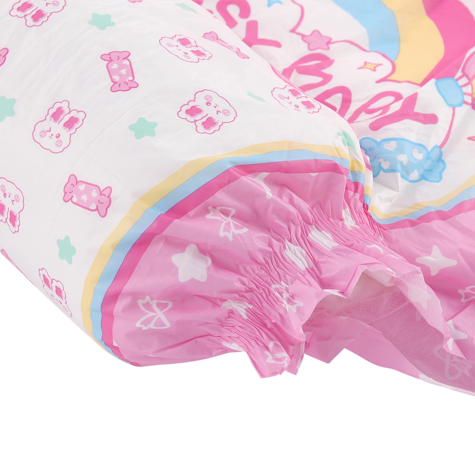 CutiePlusU Pończochy dla dorosłych - 2 sztuki, jednorazowe sliaki z klapkami dla kobiet i mężczyzn, maksymalne wchłanianie nocne - Sissy Baby (M 71-96CM)