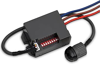 SEBSON Mini Motion Sensor for Indoor Lights - Recessed Mount, Suitable LED, Programmable - Motion Detector PIR Sensor 6 m/360°