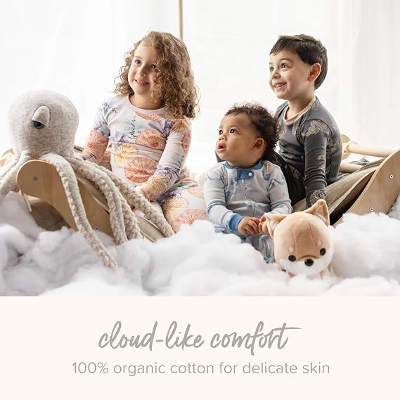 Burt's Bees Baby Girls' Organic Cotton, Sleep and Play Footed Pajamas | Easy zip front PJs feature a 2-way zipper to ensure newborns have a restful nights sleep