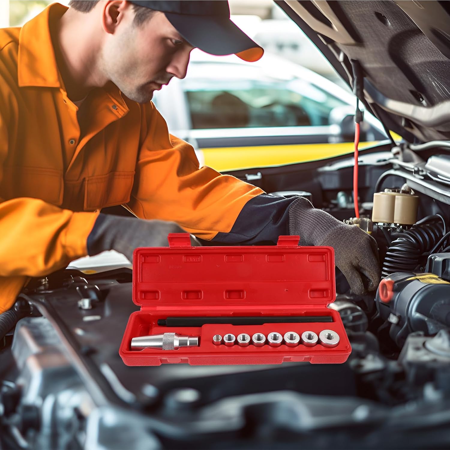 Car Alignment Tool Kit Clutch Aligner Tool Set for Vehicle with High Precision Calibration and Versatile Aluminum and Iron Construction for Garage and Workshop Use by Professional