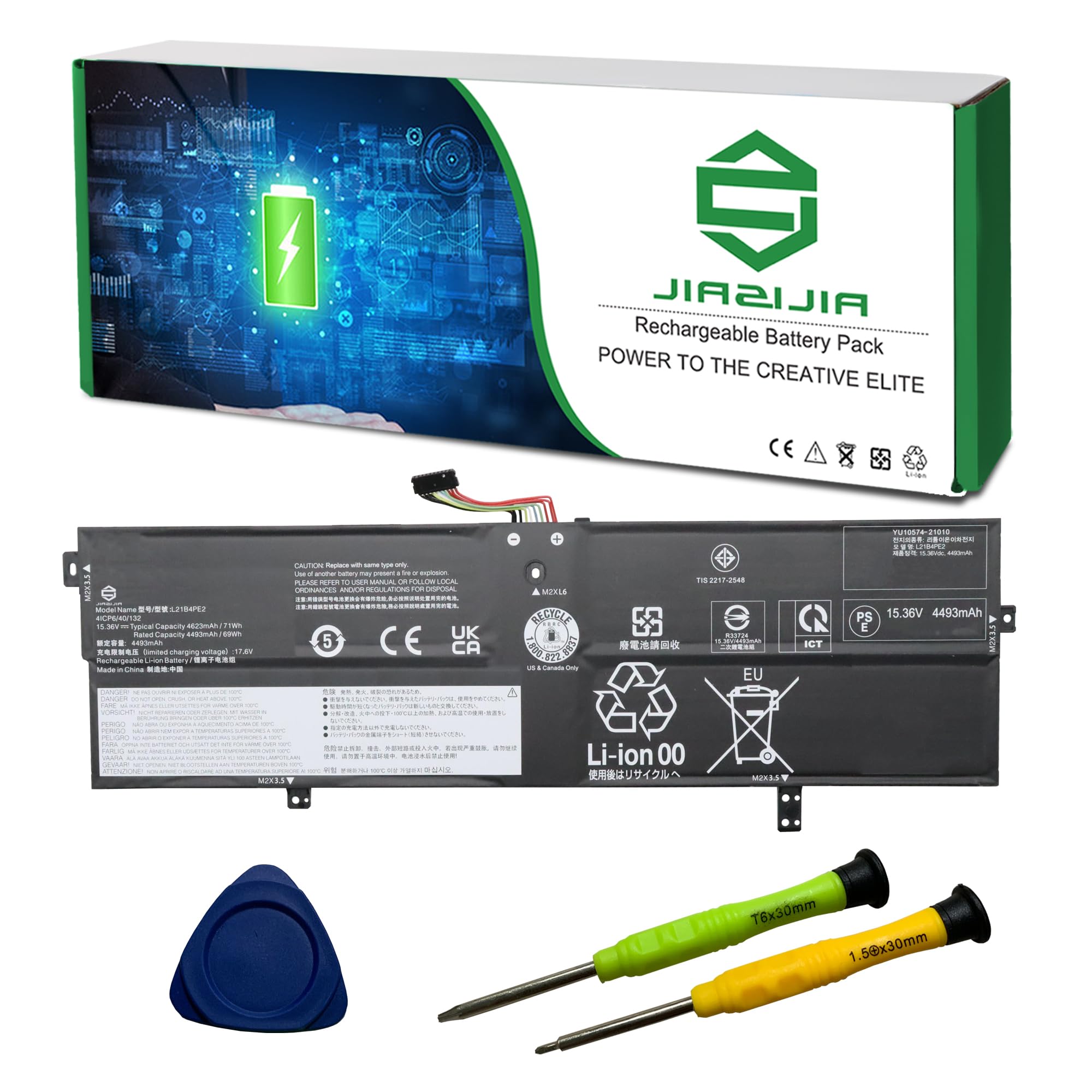 L21B4PE2 SB11F38373 5B11F38379 Laptop Battery Replacement for Lenovo IdeaPad Yoga 7 16IAP7 14IAL7 14ARB7 Series L21L4PE0 SB11F38382 5B11F38372 L21M4PE3 SB11F38368 5B11F38367 15.36V 71Wh