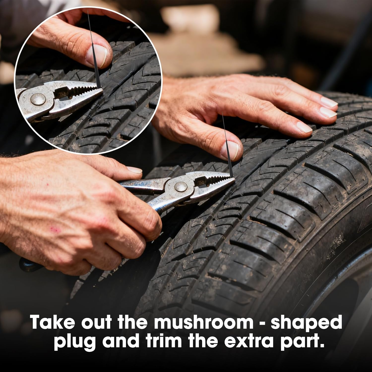 36Pcs Tire Repair Patch Tool Kit, Tire Patch Plugs with Repair Buffing Wheel Patch Roller Tool Inner Liner Scraper for Puncture Car Truck Bus Tractor Vehicle