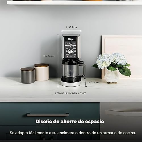 Miniatura 14 de Ninja CREAMi Deluxe Máquina de Helados y Postres Congelados para Helados, Sorbetes, Batidos, Yogur Congelado y Más, 11 en 1, Capacidad XL, Plateado