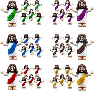 Little Jesus Figures - Mini Jesus Figurines in Bulk for Easter (30, Multicolor)
