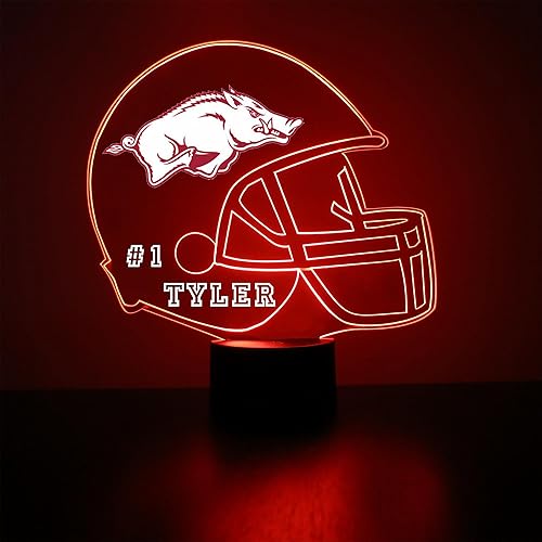 Miniatura 26 de Lámpara de luz nocturna con letrero LED de la Universidad Estatal de Louisiana Tigers con control remoto, pantalla iluminada con nombre o imagen