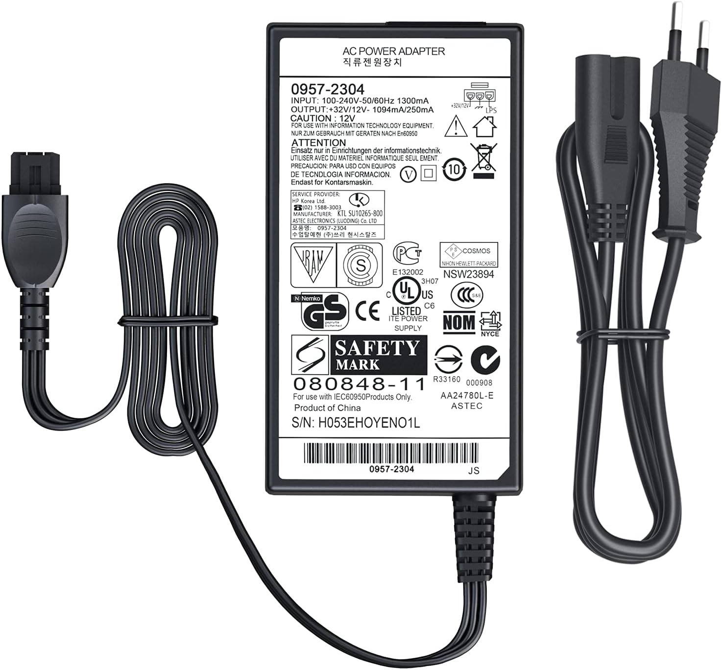 Cable de alimentación adaptador para impresora HP 0957-2403 0957-2385