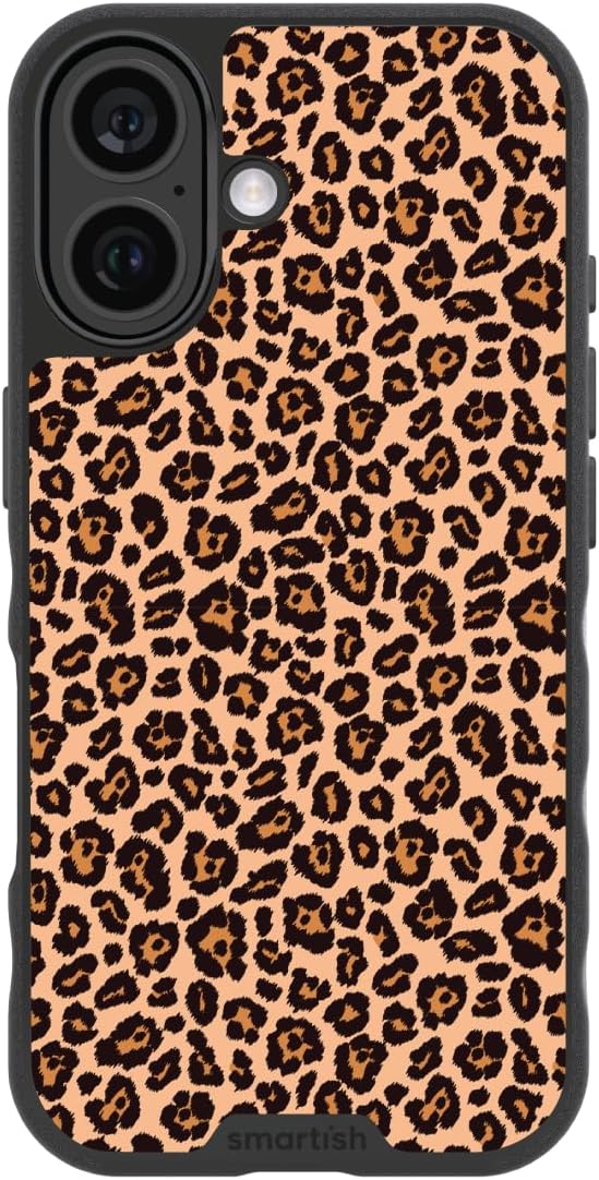 Smartish - Cheetah - iPhone 16 MagSafe Case - Gripmunk [Lightweight + Protective] Thin Cover - Fits iPhone 16