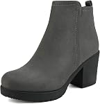 DREAM PAIRS Women's Ankle Boots Chunky Heel Fall Short Booties Shoes