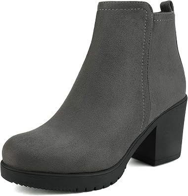DREAM PAIRS Womens Block Heel Ankle Booties