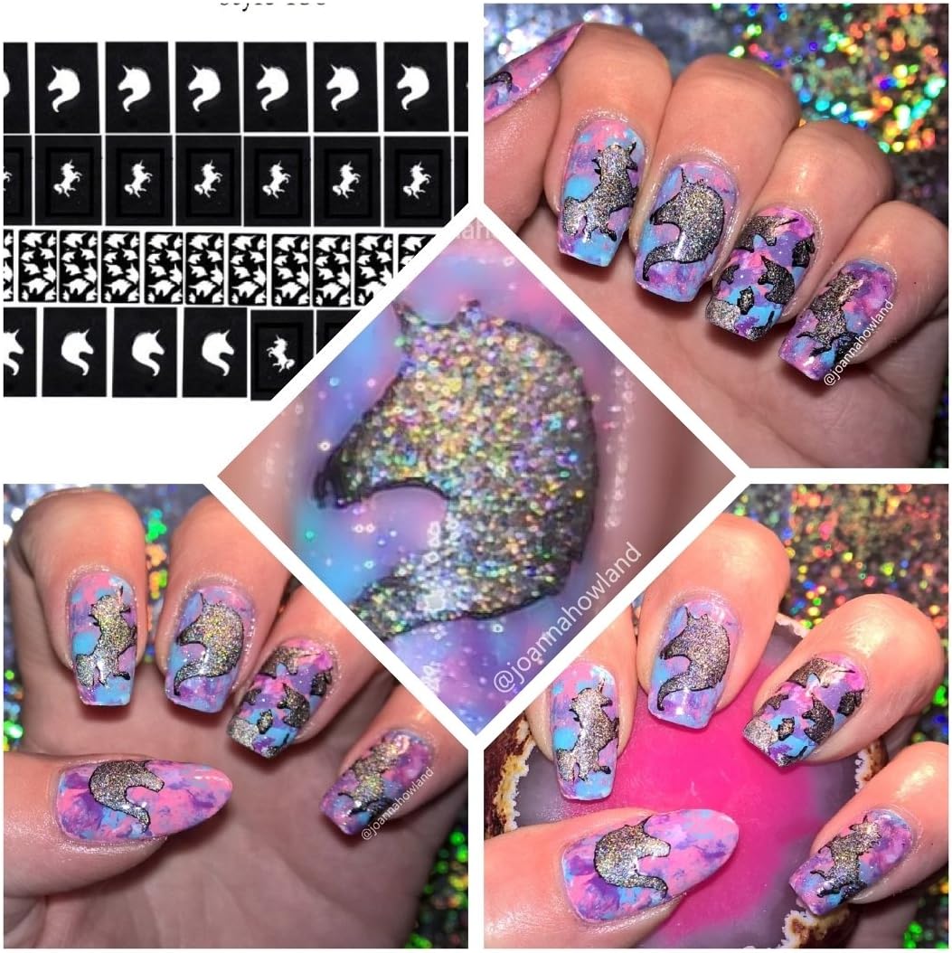 Unicorn Collection (Unicorn Nail Stencil Collection 136)