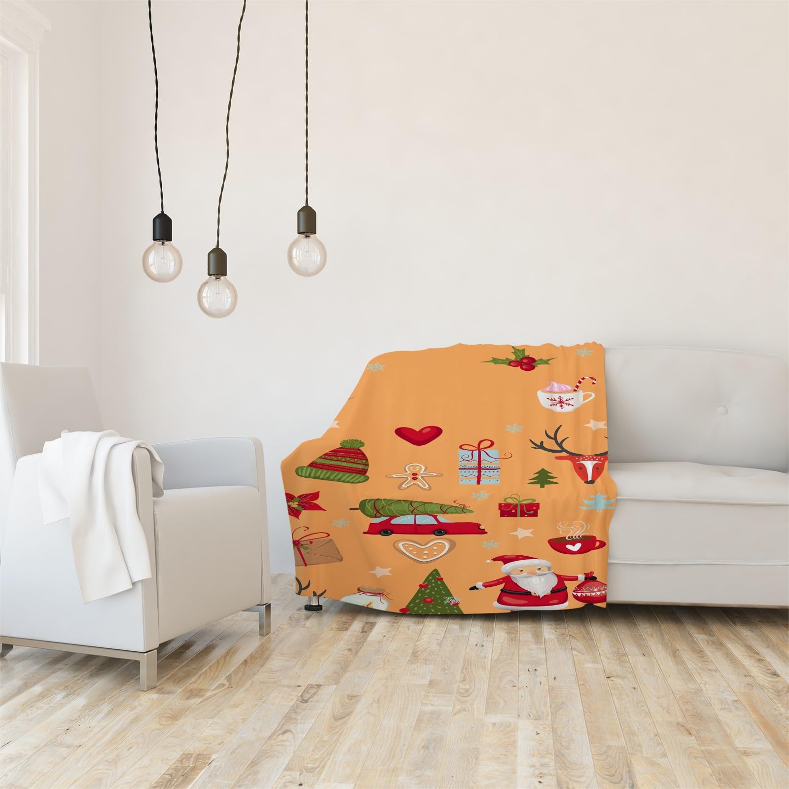 Koc BabboBoże Narodzenie Koce Samochodowe Koc Łóżko Pojedyncze Ciepły Miękki Koc Sofa Puszysty Flanelowy 180 x 200 cm Na Wszystkie Pory Roku