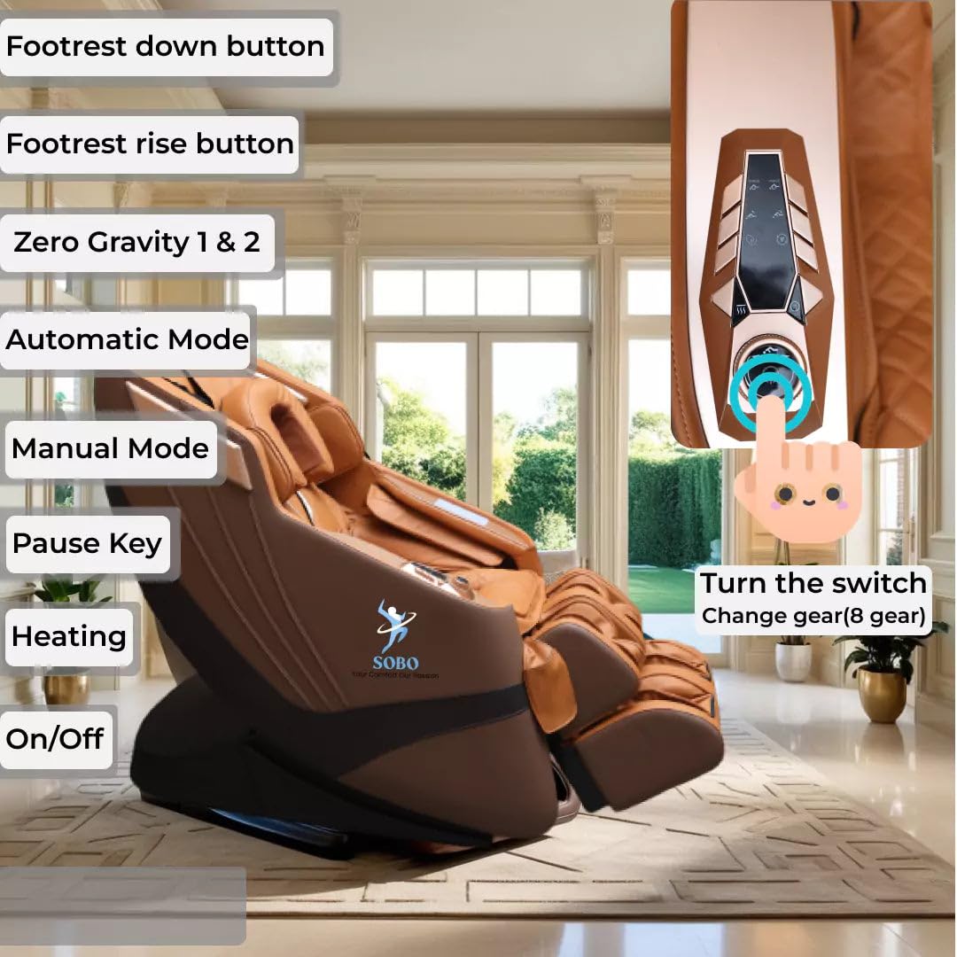 Sobo Relachmax Massage Kill | Full Body Sl Track Recliner | Zero gravity, heat, leg rollers | Relief from pain for back, neck, leg Sobo Relachmax Massage Kill | Full Body Sl Track Recliner | Zero gravity, heat, leg rollers | Relief from pain for back, neck, leg