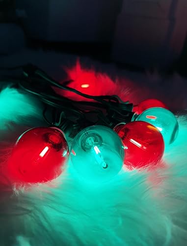 Miniatura 54 de Tira de luces LED G40 de 25 pies para exteriores, impermeables, para patio, con 13 bombillas Edison blancas cálidas inastillables, luz colgante