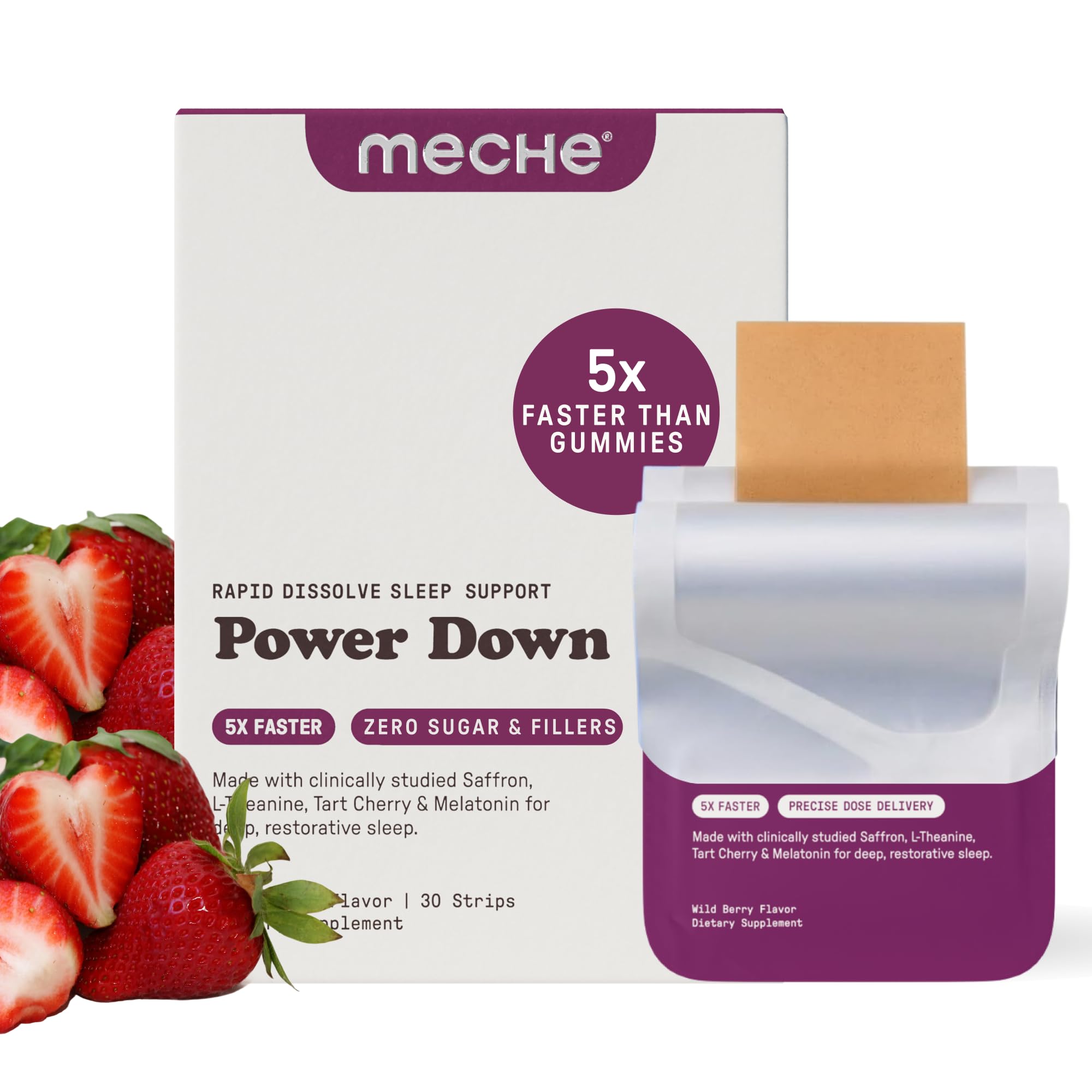 - Sleep Rapid Dissolve Strips - Faster Than Melatonin Gummies - Melatonin 5mg, L-Theanine, Tart Cherry, Saffron - Sugar Free, Natural Sleep Aids for Adults (30 Sleep Strips)