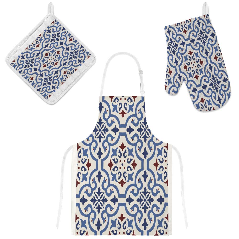 Tablier de cuisine 3 pièces avec poches pour protéger vos vêtements