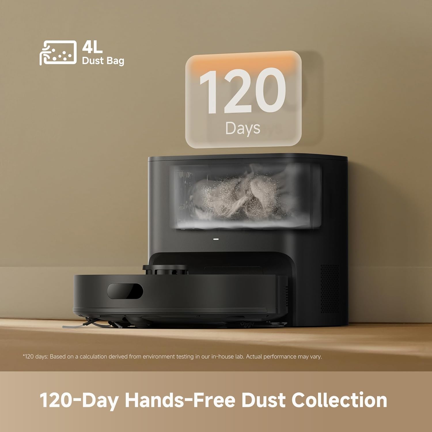 DREAME D20 Air Plus Robot Vaccum and Mop Combo with 20,000Pa Suction, Anti-Tangling Tech, Auto-Emptying Dock, Deep Carpet Cleaning and Smart Navigation Black