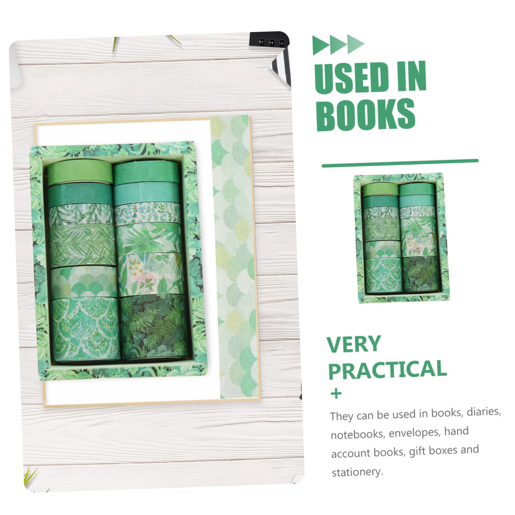 NUOBESTY 36 Nastro Adesivo Washi Colorato Per Scrapbooking Nastro Decorativo Per Fai Da Te Adesivi Per Diario e Artigianato Creativo Design Vivid Pattern