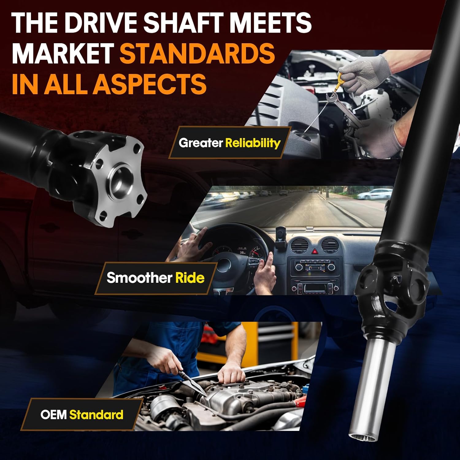 79.92" Rear Drive Shaft Assembly Fit for Toyota Tacoma Pre Runner 2005-2015 [V6 4.0L RWD], Replaces 3710004352, 936726 (Crew Cab Pickup, Extended Cab Pickup)