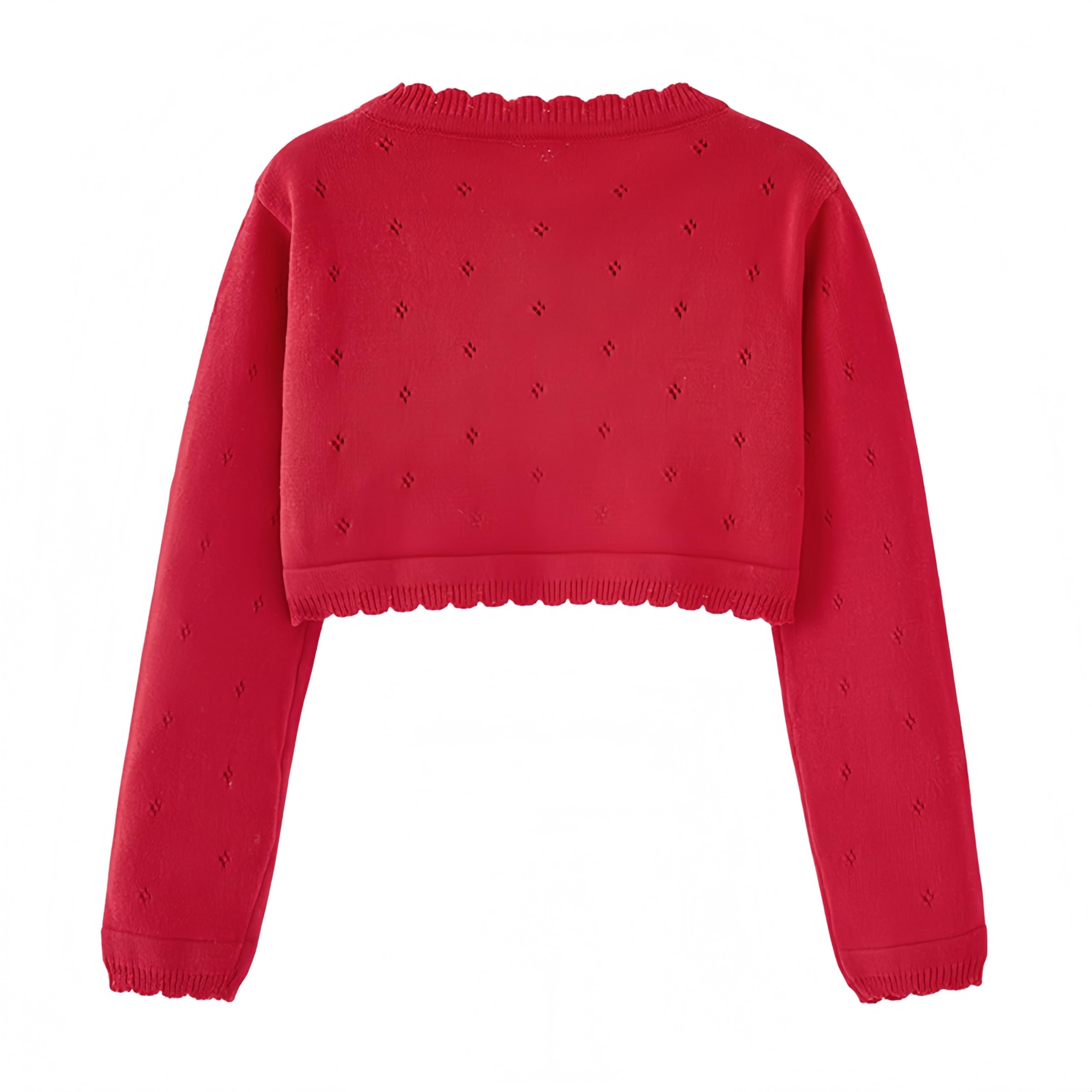 Proumhang Cardigan Bolero Shrug da Bambina Maglioni a Maniche Lunghe in Cotone Scialle a Un Bottone Giacca Felpa Cappotti Vestito Chlidren Coprire per 3-10 Anni