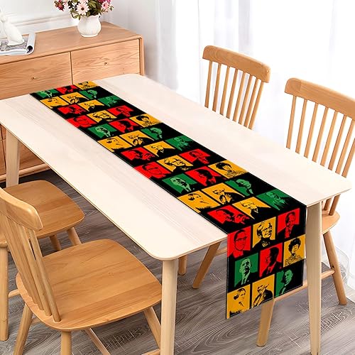 Miniatura 2 de Vohado Camino de mesa del mes de la historia negra febrero afroamericano orgullo negro decoración escuela comedor hogar cocina isla decoración