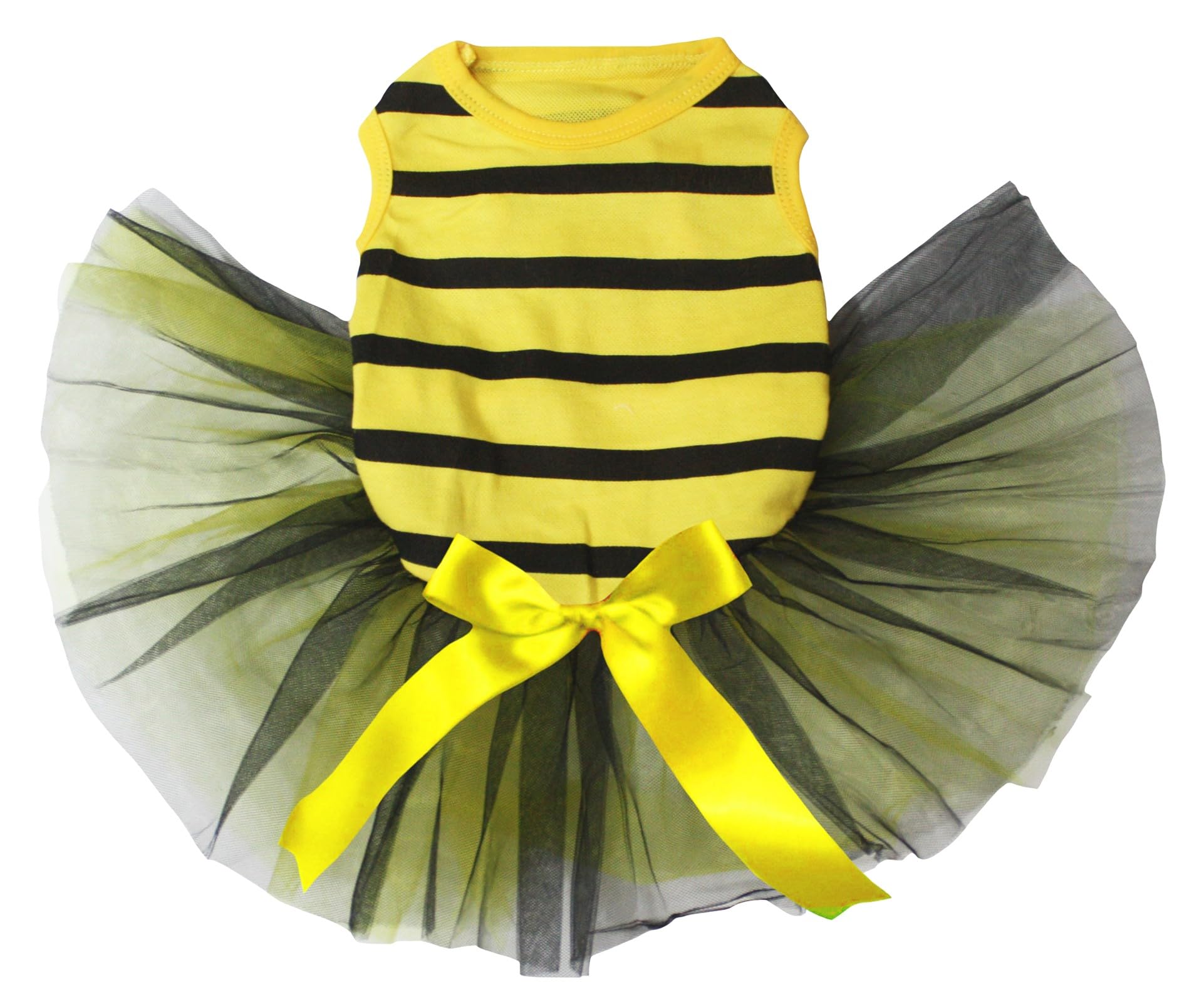 Chemise à rayures jaunes et noires XS pour chiot et petit chien